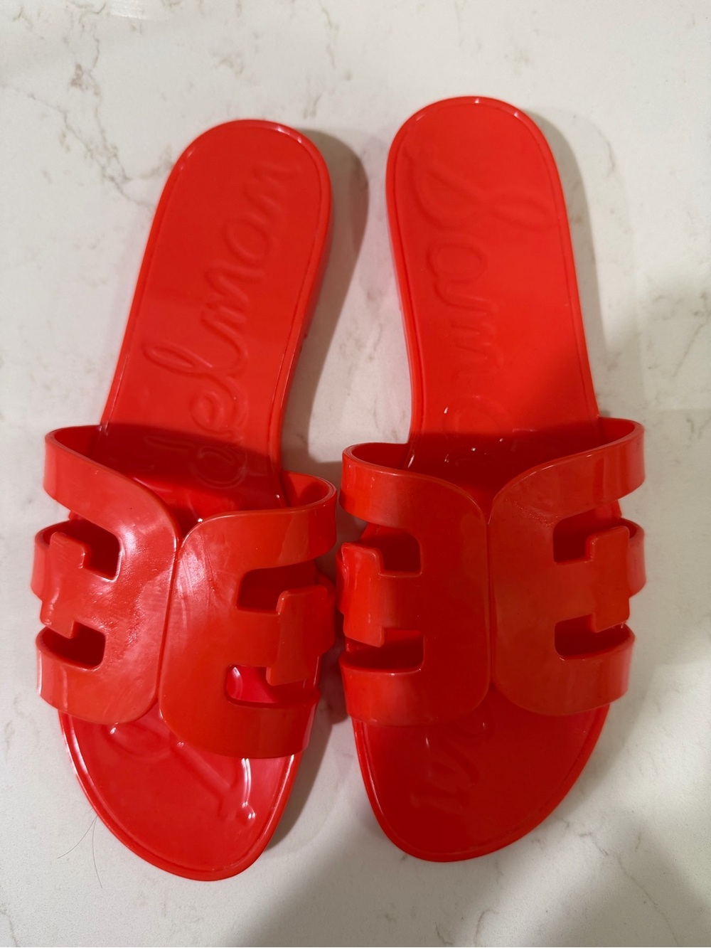 Sam Edelman Red Slide Sandals